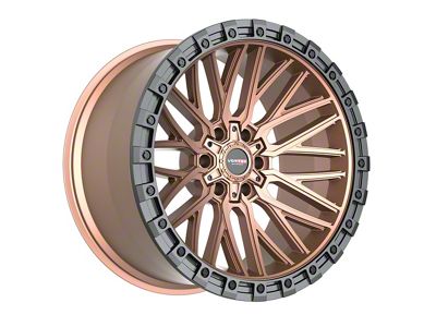 Vortek Off-Road VRT-608 Matte Bronze with Black Bead Ring 6-Lug Wheel; 22x12; -44mm Offset (99-06 Silverado 1500)