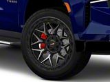 Vortek Off-Road VRP-504 Black Diamond Cut with Dark Tint 6-Lug Wheel; 22x10; -18mm Offset (21-26 Tahoe)