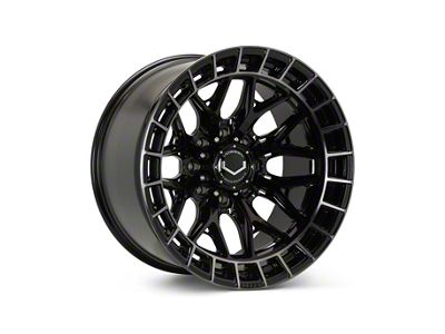 Vossen HFX1 Super Deep Tinted Gloss Black Wheel; 22x10; -18mm Offset (11-14 Silverado 3500 HD SRW)