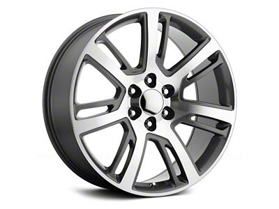 Voxx Replica Escalade Platinum Style Gunmetal Machined 6-Lug Wheel; 22x9; 31mm Offset (07-13 Silverado 1500)