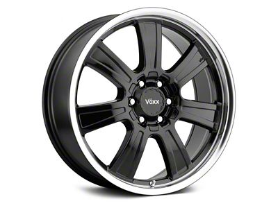 Voxx Turin Gloss Black with Mirror Machined Lip Wheel; 18x8.5; 39mm Offset (15-22 Colorado)