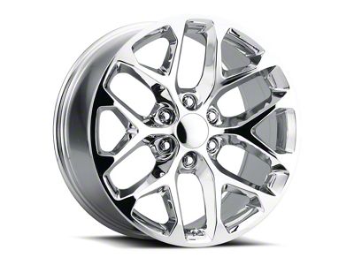 Voxx Replica Snowflake Style Chrome 6-Lug Wheel; 20x9; 27mm Offset (07-13 Sierra 1500)