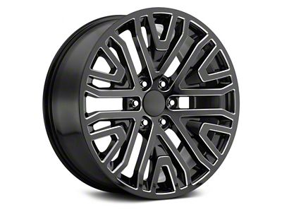Voxx Replica DNSEV Style Gloss Black Milled 6-Lug Wheel; 22x9; 28mm Offset (07-14 Tahoe)