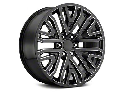 DNSEV Style Gloss Black Milled 6-Lug Wheel; 22x9; 28mm Offset (07-14 Tahoe)