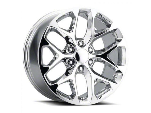 Voxx Replica Snowflake Style Chrome 6-Lug Wheel; 22x9; 24mm Offset (07-14 Tahoe)
