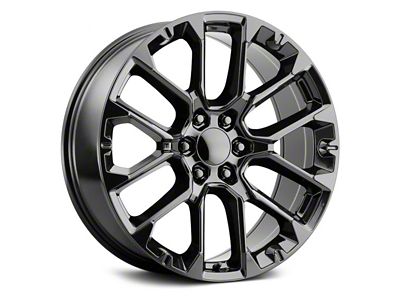 SRV Style Gloss Black 6-Lug Wheel; 22x9; 28mm Offset (07-14 Tahoe)