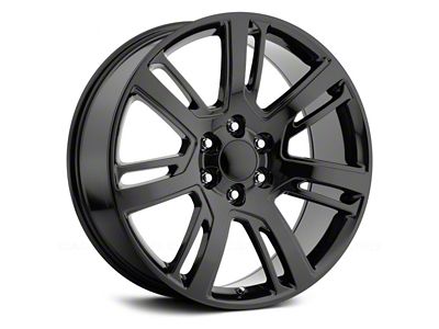Escalade Platinum Style Gloss Black 6-Lug Wheel; 22x9; 31mm Offset (07-14 Yukon)