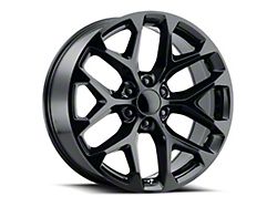 Snowflake Style Gloss Black 6-Lug Wheel; 20x9; 27mm Offset (14-18 Sierra 1500)