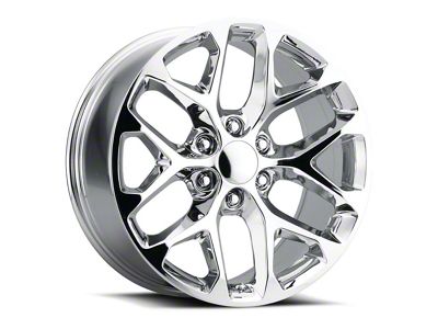 Snowflake Style Chrome 6-Lug Wheel; 20x9; 27mm Offset (99-06 Sierra 1500)