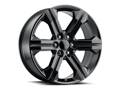 Voxx Replica Denali 3 Style Gloss Black Wheel; 22x9; 24mm Offset (99-06 Silverado 1500)