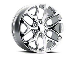 Snowflake Style Chrome 6-Lug Wheel; 20x9; 27mm Offset (99-06 Silverado 1500)