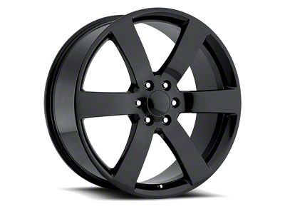 Trailblazer Style Gloss Black 6-Lug Wheel; 20x8; 45mm Offset (99-06 Silverado 1500)