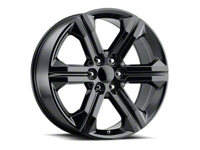 Voxx Replica Denali 3 Style Gloss Black Wheel; 22x9; 24mm Offset (23-24 Canyon)