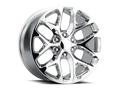 Voxx Replica Snowflake Style Chrome 6-Lug Wheel; 22x9; 24mm Offset (23-24 Colorado)