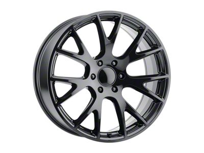 Voxx Replica Hellcat Style Gloss Black 5-Lug Wheel; 22x9; 18mm Offset (05-11 Dakota)