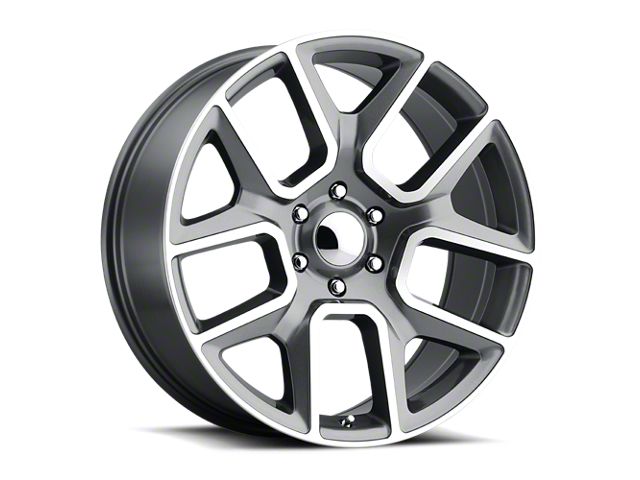 Voxx Replica RAM Style Gunmetal Machined 5-Lug Wheel; 22x9; 18mm Offset (09-18 RAM 1500)