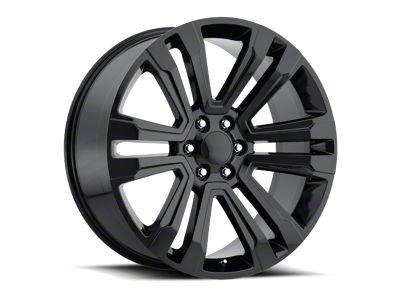 2018 Denali Style Gloss Black Wheel; 22x9; 31mm Offset (19-25 Silverado 1500)