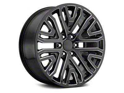 Voxx Replica DNSEV Style Gloss Black Milled 6-Lug Wheel; 22x9; 28mm Offset (19-24 Silverado 1500)