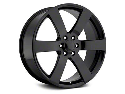 TBLSS Style Gloss Black 6-Lug Wheel; 22x9; 22mm Offset (19-25 Silverado 1500)
