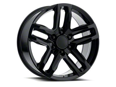 Trail Boss Style Gloss Black Wheel; 22x9; 24mm Offset (19-25 Silverado 1500)