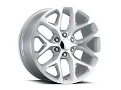 Voxx Replica Snowflake Style Silver Machined Face 6-Lug Wheel; 20x9; 27mm Offset (21-24 Tahoe)
