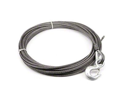 WARN 7/16-Inch x 100-Foot Winch Cable and Hook; 20,400 lb.