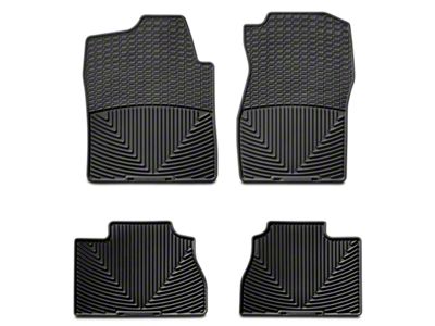 Weathertech All-Weather Front and Rear Rubber Floor Mats; Black (07-13 Sierra 1500 Extended Cab, Crew Cab)
