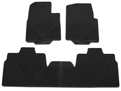 Weathertech All-Weather Front and Rear Rubber Floor Mats; Black (09-10 F-150 SuperCab, SuperCrew w/ Single Floor Post)