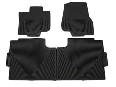 Weathertech All-Weather Front and Rear Rubber Floor Mats; Black (15-25 F-150 SuperCab, SuperCrew)