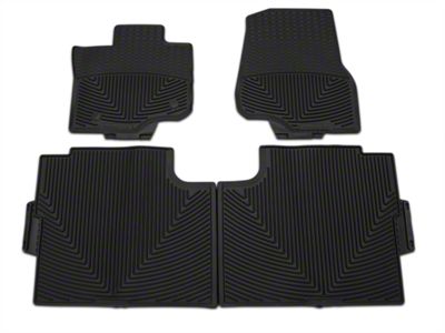 Weathertech All-Weather Front and Rear Rubber Floor Mats; Black (15-24 F-150 SuperCab, SuperCrew)