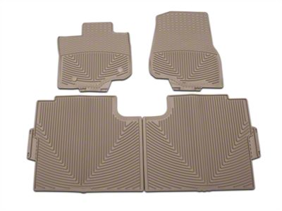 Weathertech All-Weather Front and Rear Rubber Floor Mats; Tan (15-25 F-150 SuperCab, SuperCrew)