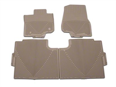 Weathertech All-Weather Front and Rear Rubber Floor Mats; Tan (15-24 F-150 SuperCab, SuperCrew)