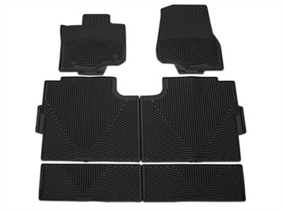 Weathertech All-Weather Front, Rear and Under Rear Seat Rubber Floor Mats; Black (15-25 F-150 SuperCrew)
