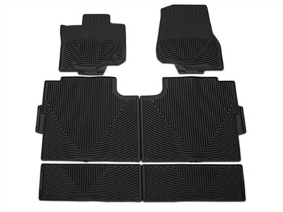 Weathertech All-Weather Front, Rear and Under Rear Seat Rubber Floor Mats; Black (15-24 F-150 SuperCrew)