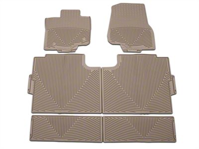 Weathertech All-Weather Front, Rear and Under Rear Seat Rubber Floor Mats; Tan (15-24 F-150 SuperCrew)