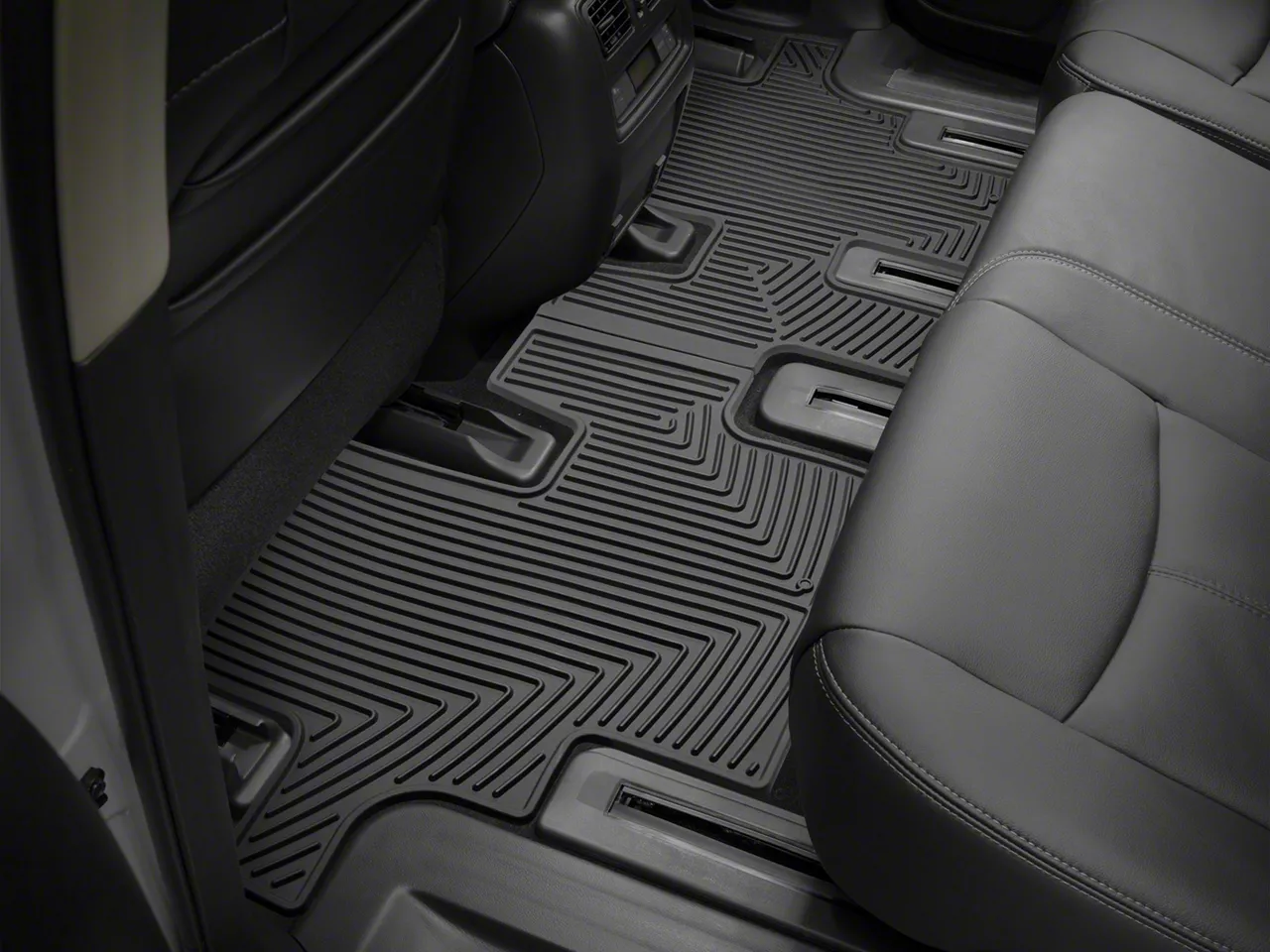 Weathertech Sierra All Weather Rear Floor Mats Black W70 07 13 Sierra 1500 Extended Cab Crew Cab