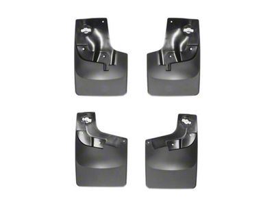 Weathertech No-Drill Mud Flaps; Front and Rear; Black (15-22 Canyon w/ Factory Fender Flares)