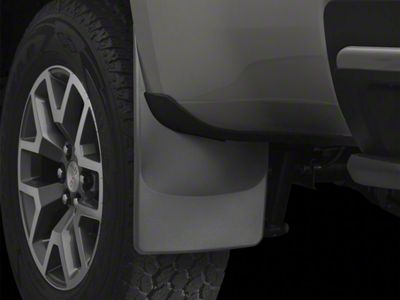 Weathertech No-Drill Mud Flaps; Rear; Black (15-22 Canyon w/o Factory Fender Flares)