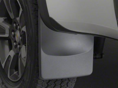 Weathertech No-Drill Mud Flaps; Rear; Black (15-22 Canyon w/ Factory Fender Flares)