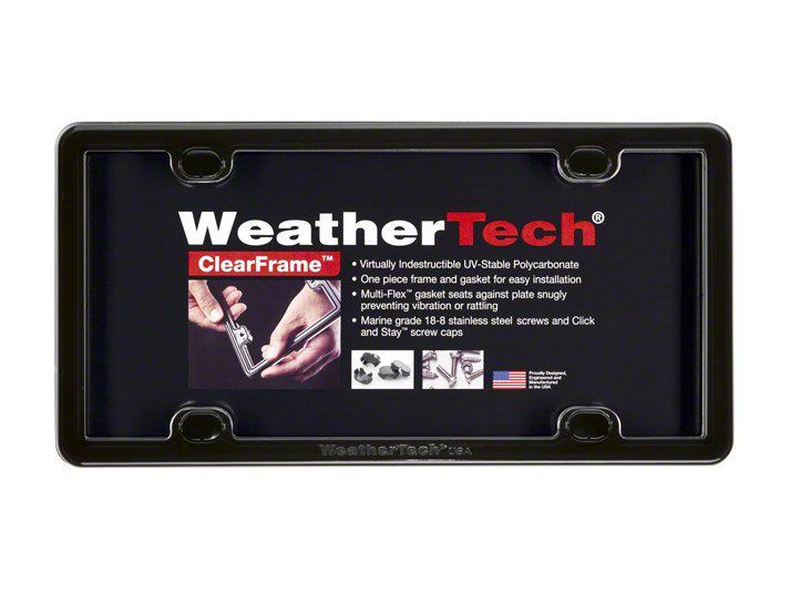 Weathertech Colorado ClearFrame License Plate Frame; Black 63020