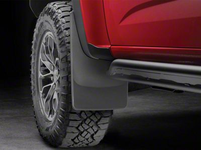Weathertech No-Drill Mud Flaps; Front; Black (17-22 Colorado ZR2, Excluding Bison)