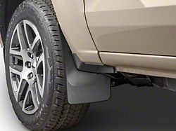 Weathertech No-Drill Mud Flaps; Front; Black (23-25 Colorado w/o OE Fender Flares, Excluding Trail Boss & ZR2)