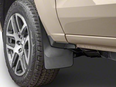 Weathertech No-Drill Mud Flaps; Front; Black (23-25 Colorado w/o OE Fender Flares, Excluding Trail Boss & ZR2)