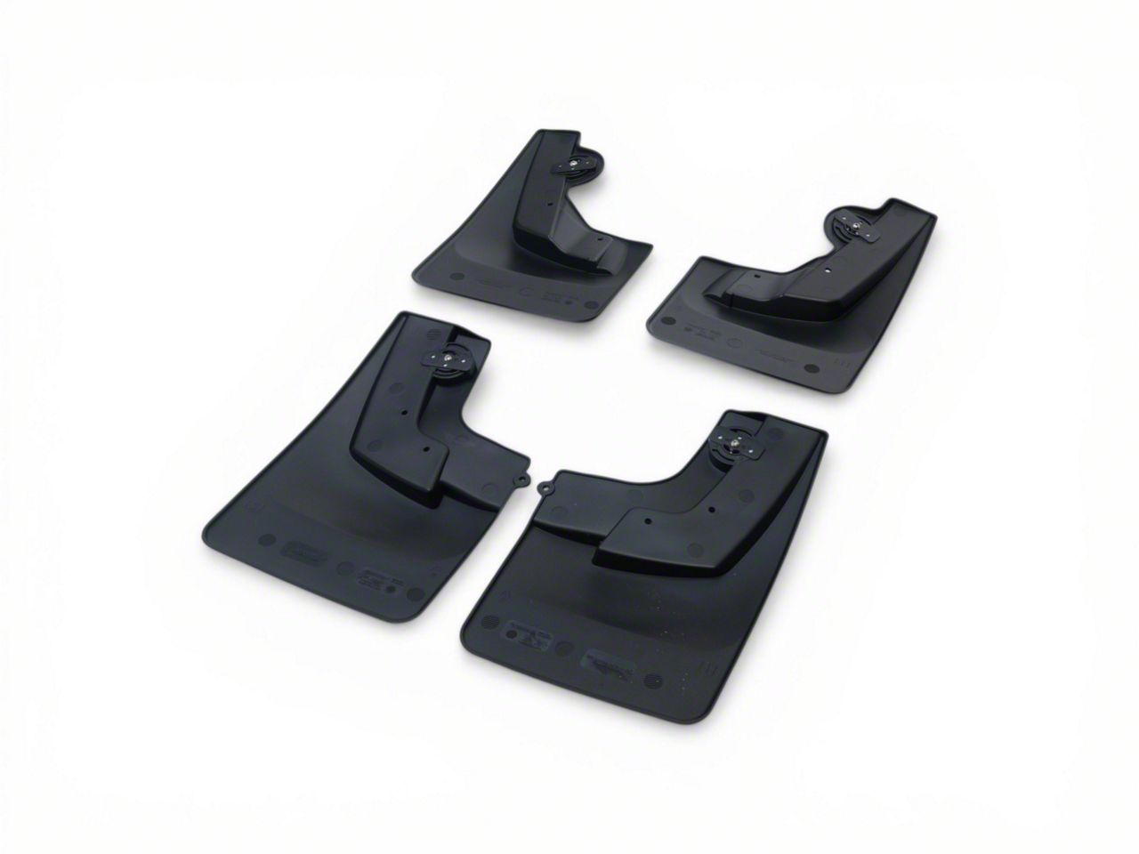 Weathertech Colorado No-Drill Mud Flaps; Front and Rear; Black