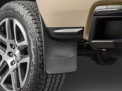 Weathertech No-Drill Mud Flaps; Rear; Black (23-25 Colorado w/ OE Fender Flares)