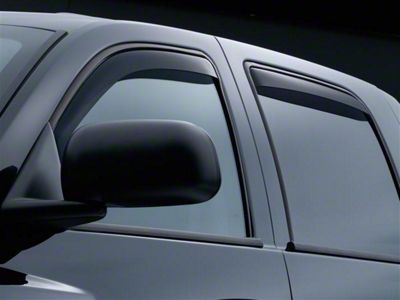 Weathertech Side Window Deflectors; Front and Rear; Dark Smoke (05-11 Dakota Quad/Crew Cab)