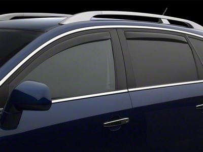Weathertech Side Window Deflectors; Front and Rear; Dark Smoke (00-04 Dakota Quad Cab)