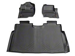 Weathertech DigitalFit Front and Rear Floor Liners; Black (15-24 F-150 SuperCab, SuperCrew)