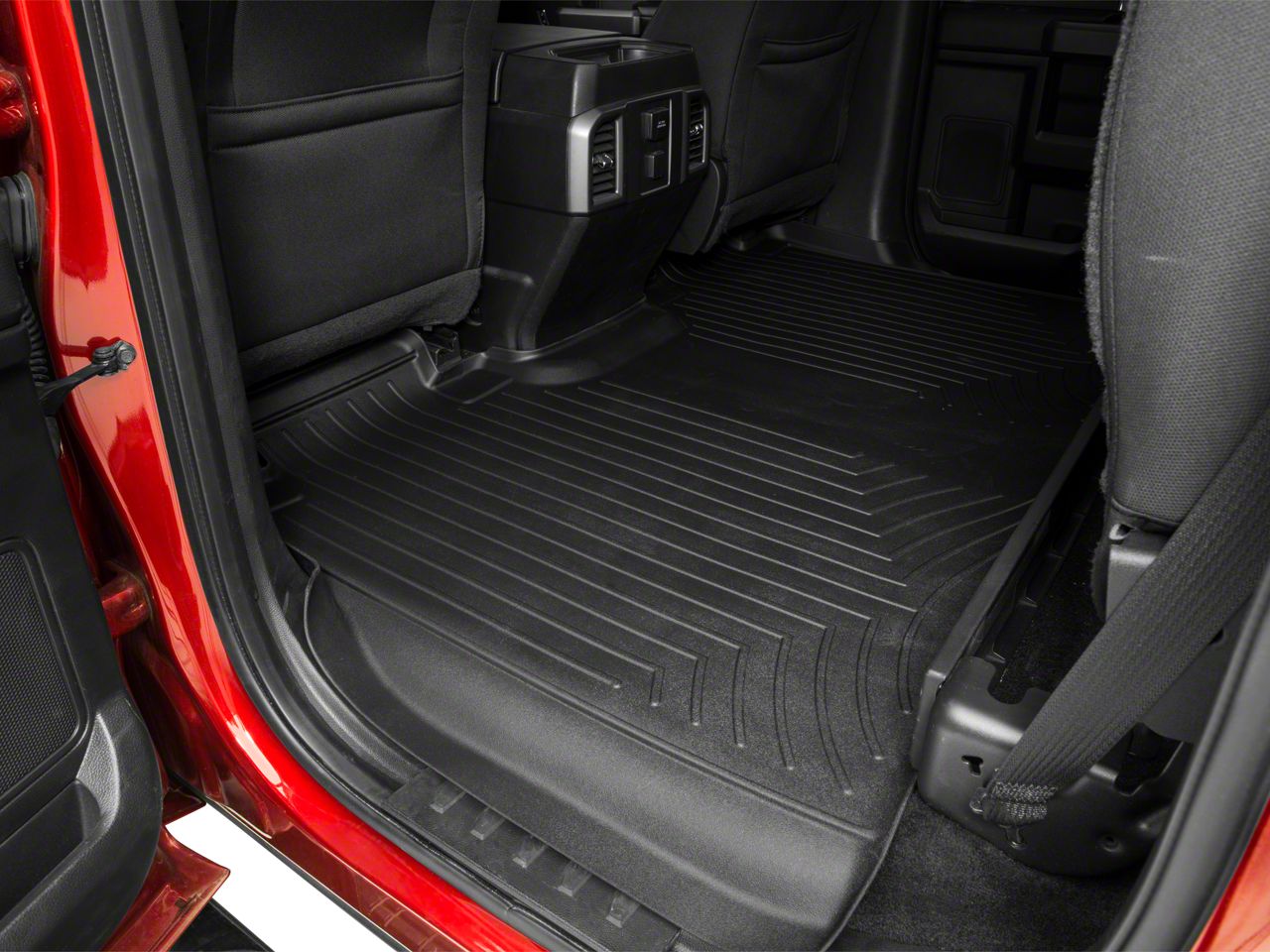 Weathertech F150 DigitalFit Front and Rear Floor Liners; Black T527392