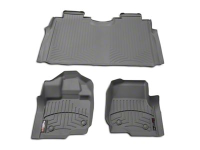 Weathertech DigitalFit Front and Rear Floor Liners; Gray (15-25 F-150 SuperCab, SuperCrew)
